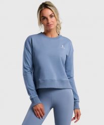 Bluza sportowa damska ekologiczna. Szare bluzy sportowe damskie NORDICDOTS, l, bez wzorów, z bawełny, bez ramiączek, długie, bez kaptura. Za 275.00 zł.
