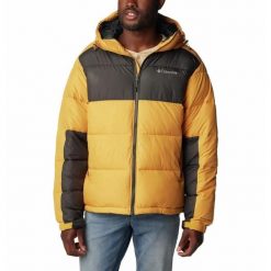 Kurtka Puchowa Columbia Pike Lake Ii Hooded Jacket Męska Zimowa. Żółte kurtki męskie Columbia, na zimę, m, bez wzorów, z puchu, casualowe, bez kaptura. Za 695.99 zł.