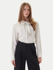 Calvin Klein Bluzka LV044D125G Beżowy Regular Fit. Brązowe bluzki damskie CALVIN KLEIN, s, bez wzorów, z syntetyku, bez ramiączek. Za 469.99 zł.