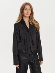 Eleh Bluzka E00198 Czarny Regular Fit. Czarne bluzki damskie Eleh, m, bez wzorów, z syntetyku, bez ramiączek. Za 299.99 zł.