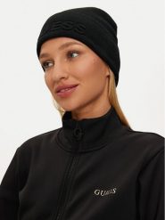 Guess Czapka AW5179 POL01 Czarny. Czarne czapki zimowe damskie Guess, z materiału. Za 169.99 zł.