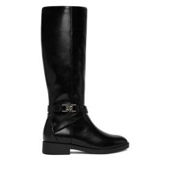 Kozaki Nine West. Czarne kozaki damskie Nine West, bez obcasa, na płaskiej podeszwie. Za 329.99 zł.