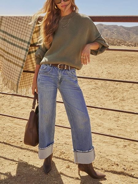 LA Angels Sweter w kolorze khaki rozmiar: M. Brązowe golfy damskie LA Angels, m, bez kołnierzyka. Za 218.05 zł.