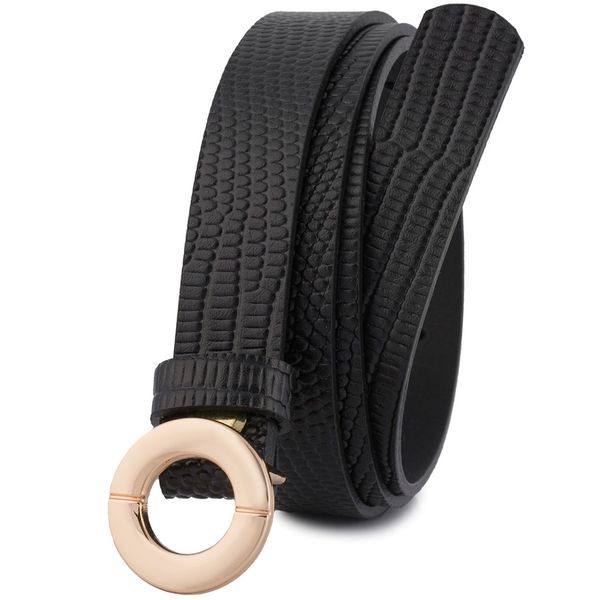 Pasek skórzany BELTIMORE r.80-95 cm O14 czarny. Czarne paski damskie bez wzorów. Za 49.90 zł.