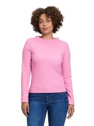 BETTY & CO Koszulka w kolorze jasnoróżowym rozmiar: M. Różowe bluzki damskie Betty & Co., m, bez wzorów, prążkowane, bez kołnierzyka. Za 87.61 zł.