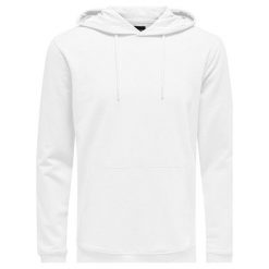ONLY&SONS Męska bluza Basic Sweat Hood ie Unbrushed Noos White (rozmiar M). Białe bluzy z kapturem męskie Only&Sons, m. W wyprzedaży za 68.00 zł.