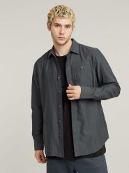 G-Star Koszula w kolorze antracytowym rozmiar: XL. Czarne koszule męskie G-Star, xl, bez wzorów, z bawełny, bez kołnierzyka, bez ramiączek. Za 205.93 zł.