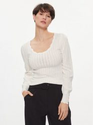 ONLY Sweter Meddi 15311544 Biały Regular Fit. Białe swetry klasyczne damskie Only, xl, z syntetyku, bez kołnierzyka. Za 129.99 zł.