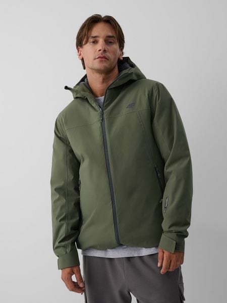 4F Kurtka zimowa membrana 5000 męska - khaki XL. Zielone kurtki męskie 4f, na zimę, m, bez wzorów, klasyczne, bez kaptura. Za 349.99 zł.