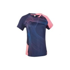 T-Shirt do badmintona 560 damski. Niebieskie t-shirty damskie PERFLY, xl, bez wzorów, z elastanu, bez kołnierzyka. Za 59.99 zł.