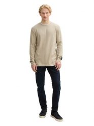 TOM TAILOR Denim Sweter w kolorze beżowym rozmiar: S. Brązowe swetry męskie Tom Tailor Denim, s, bez wzorów, z denimu, bez kołnierzyka. Za 57.06 zł.