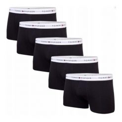 Bokserki męskie Tommy Hilfiger Men's 5 pack Trunk - UM0UM02767-OSJ. Czarne bokserki męskie Tommy Hilfiger, bez wzorów. Za 277.15 zł.