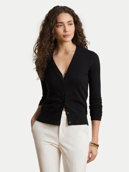 LAUREN RALPH LAUREN Kardigan 200B22260003 Czarny Regular Fit. Czarne kardigany damskie Lauren Ralph Lauren, xs, bez wzorów, z bawełny. Za 769.99 zł.