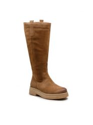 Lasocki Kozaki WI23-BULGY-06 Brązowy. Brązowe kozaki damskie Lasocki, ze skóry, bez obcasa, na płaskiej podeszwie. Za 349.99 zł.