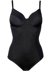 Body na fiszbinach o średnim stopniu modelowania sylwetki. Brązowe body damskie bonprix, bez wzorów, z bawełny. Za 129.99 zł.