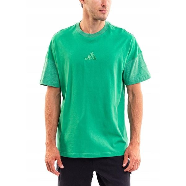Koszulka Mężczyzna adidas T-shirt Bluzka Sportowa Bawełniana Treningowa r. M. Zielone t-shirty męskie Adidas, l, z bawełny, bez ramiączek, na fitness i siłownię. Za 127.00 zł.