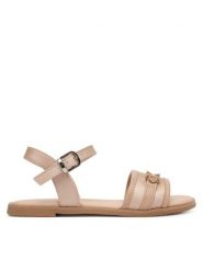Calvin Klein Sandały Velcro Sandal V3A2-83248-1906 S Różowy. Czerwone sandały dziewczęce CALVIN KLEIN, ze skóry, bez zapięcia. Za 399.99 zł.