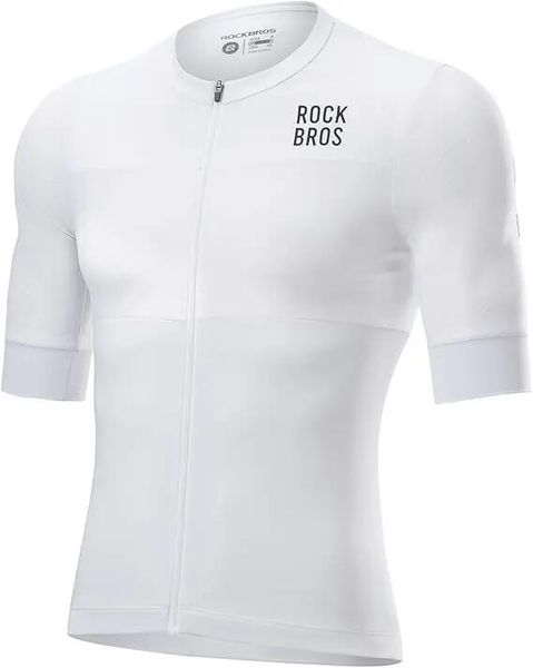 Koszulka rowerowa męska Rockbros 1512003200 z krótkim rękawem. Białe t-shirty sportowe męskie ROCKBROS, m, z elastanu, bez ramiączek, na fitness i siłownię. Za 174.00 zł.