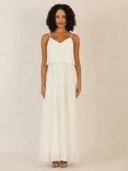 APART Sukienka w kolorze kremowym rozmiar: 42. Brązowe sukienki damskie Apart, bez wzorów, bez kołnierzyka, bez ramiączek, maxi. Za 266.66 zł.