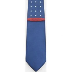 Zestaw krawat i poszetka - Granatowy. Niebieskie krawaty i muchy męskie Reserved, bez wzorów. Za 59.99 zł.