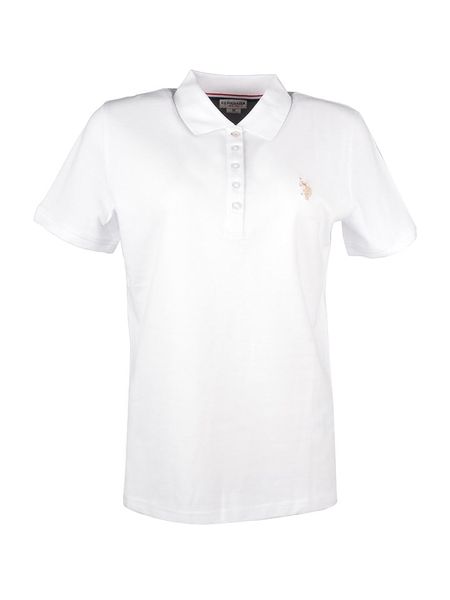 U.S. Polo Assn. Koszulka polo w kolorze białym rozmiar: XL. Białe bluzki damskie U.S. Polo Assn., s, bez wzorów, bez kołnierzyka, bez ramiączek. Za 135.81 zł.
