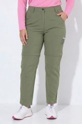 Damskie Spodnie funkcyjne odpinane nogawki ochrona przed komarami. Zielone spodnie materiałowe damskie Ulla Popken, bez wzorów, z elastanu, plus size. Za 389.99 zł.
