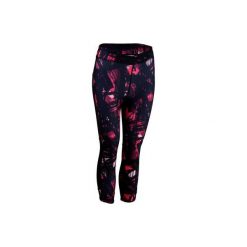 Legginsy fitness kardio 7/8 520 damskie. Czerwone legginsy damskie DOMYOS, l, bez wzorów, z elastanu, na fitness i siłownię. W wyprzedaży za 49.99 zł.