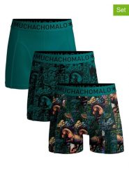 Muchachomalo Bokserki (3 pary) w kolorze zielonym ze wzorem rozmiar: M. Zielone bokserki męskie Muchachomalo, bez wzorów. Za 139.95 zł.