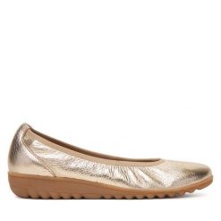 Baleriny Caprice. Żółte baleriny damskie Caprice, bez wzorów, bez obcasa. Za 399.99 zł.