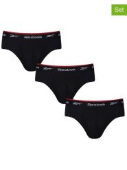 Reebok Slipy (3 pary) "Wiggins" w kolorze czarnym rozmiar: M. Czarne slipki męskie Reebok, bez wzorów. Za 65.85 zł.