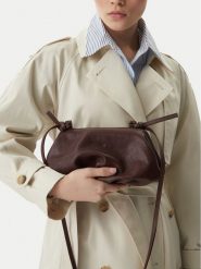 Balagan Torebka Plis M Brązowy ciemny. Brązowe listonoszki damskie BALAGAN, bez wzorów, ze skóry, bez dodatków. Za 999.99 zł.