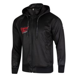 Bluza męska sportowa rozpinana z kapturem EXTREME HOBBY WHY SO SERIOUS. Czarne bluzy sportowe męskie EXTREME HOBBY, bez wzorów, z poliesteru, sportowe, bez kołnierzyka, bez ramiączek. Za 259.00 zł.