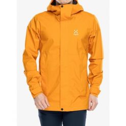 Kurtka z membraną męska Haglofs Koyal Proof Jacket. Brązowe kurtki męskie Haglöfs, m, bez wzorów, bez kaptura. Za 524.99 zł.