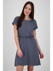 Alife and kickin Sukienka "Nora" w kolorze granatowym rozmiar: L. Niebieskie sukienki damskie Alife and Kickin, na co dzień, l, bez wzorów, ze skóry, bez kołnierzyka, bez ramiączek, mini, proste. Za 69.99 zł.