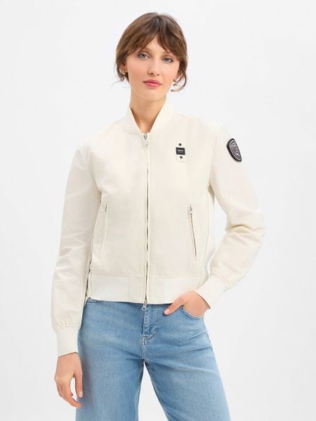 Blauer Bluza - Laurie Kobiety biały, S. Białe bluzy bez kaptura damskie Blauer, s, z syntetyku. Za 849.95 zł.