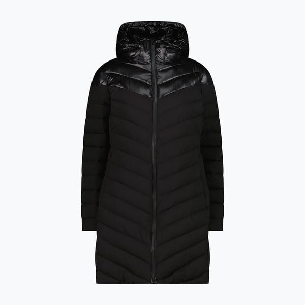 Płaszcz ocieplany damska CMP 35K3566 Snaps Hood Parka. Czarne parki damskie CMP, bez wzorów, z puchu. Za 559.99 zł.