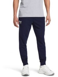 Under Armour Spodnie dresowe "Rival" w kolorze granatowym rozmiar: S. Niebieskie spodnie dresowe męskie Under Armour, bez wzorów, z dresówki. Za 109.52 zł.