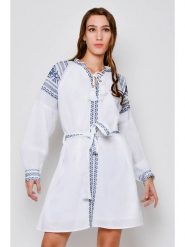 Tarifa Sukienka w kolorze białym rozmiar: S. Białe sukienki damskie Tarifa, na co dzień, s, bez wzorów, z bawełny, bez kołnierzyka, bez ramiączek, midi, proste. Za 100.75 zł.