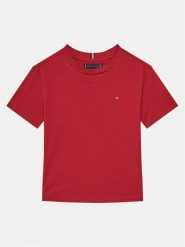 Tommy Hilfiger T-Shirt KB0KB09601 M Czerwony Regular Fit. Czerwone t-shirty chłopięce Tommy Hilfiger, bez wzorów, z bawełny, bez ramiączek. Za 69.99 zł.