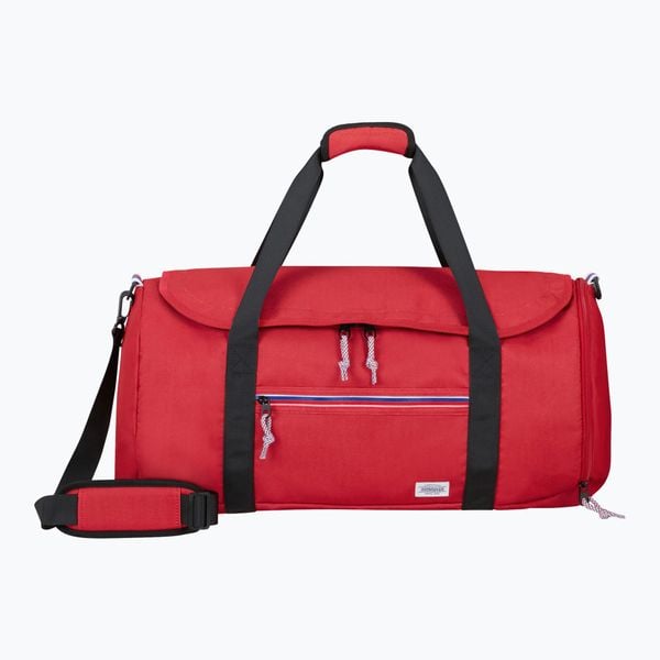 Torba podróżna American Tourister Duffle Zip. Czerwone torby podróżne damskie AMERICAN TOURISTER, bez wzorów. Za 159.99 zł.