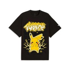 T-shirt Puma Pokemon X. Czarne t-shirty męskie Puma, l, bez wzorów, z materiału, bez kołnierzyka. Za 163.99 zł.