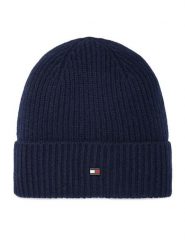 Tommy Hilfiger Czapka Th Flag AM0AM14535 Granatowy. Niebieskie czapki zimowe damskie Tommy Hilfiger, z kaszmiru. Za 369.99 zł.