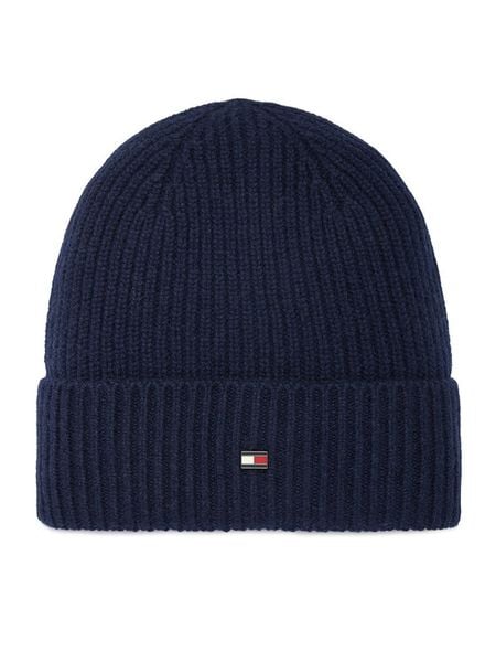 Tommy Hilfiger Czapka Th Flag AM0AM14535 Granatowy. Niebieskie czapki zimowe damskie Tommy Hilfiger, z kaszmiru. Za 369.99 zł.