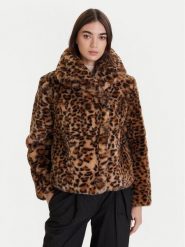 Morgan Futro 252-GDEO Brązowy Regular Fit. Brązowe futra damskie Morgan. Za 419.99 zł.