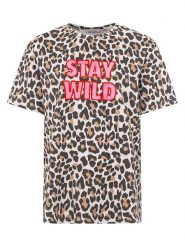 Zwillingsherz Koszulka "Stay Wild" ze wzorem rozmiar: XL. Bluzki damskie Zwillingsherz, xl, bez wzorów, bez kołnierzyka. Za 109.78 zł.