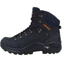Buty trekkingowe męskie Lowa Renegade Gtx. Niebieskie buty trekkingowe męskie Lowa, z materiału, za kostkę, bez zapięcia. Za 798.00 zł.