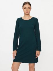 Vila Sukienka codzienna Armerone 14086118 Zielony Regular Fit. Zielone sukienki damskie Vila, na co dzień, xs, bez wzorów, z syntetyku, bez kołnierzyka, bez ramiączek, proste. Za 79.99 zł.