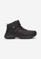 Czarno-Czerwone Trapery Sznurowane Husiana. Czarne buty zimowe męskie Born2be, z jeansu, bez zapięcia. Za 209.99 zł.