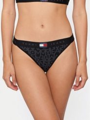 Tommy Hilfiger Dół od bikini UW0UW06587 Czarny. Czarne bikini damskie Tommy Hilfiger, bez wzorów. Za 189.99 zł.