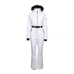Kombinezon Narciarski Kobiety/Panie Valene DLX. Białe kombinezony damskie Trespass, s, bez wzorów, z elastanu, bez kołnierzyka, bez ramiączek. Za 748.99 zł.